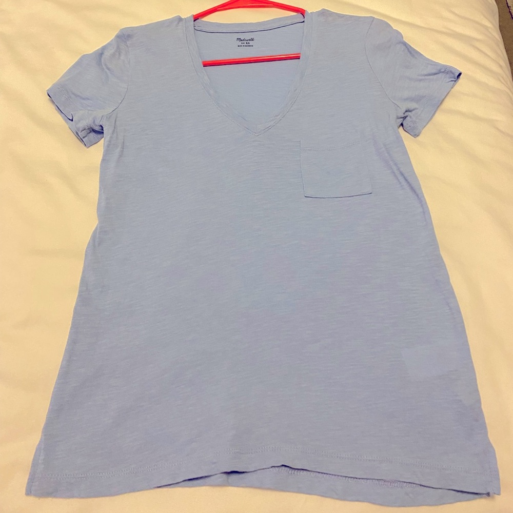 Madewell Whisper Cotton V-Neck Pocket Tee